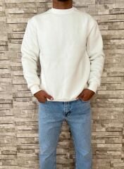 Erkek Premium Yüksek Kalite Sweat-Beyaz